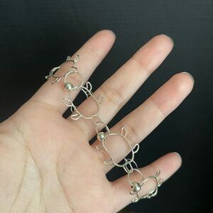 Sterling silver turtle wired 8 inch bracelet